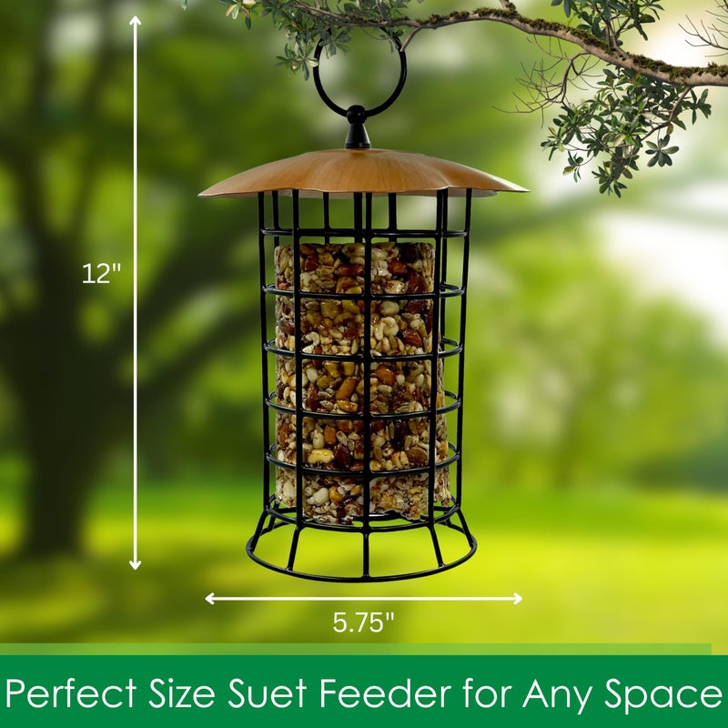 Songbird Essentials Copper Roof Suet Log Feeder - Image 3